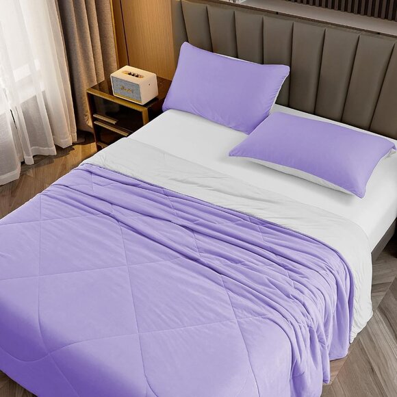 Cooling Comforter King Size, Purple Summer Cooling Blanket - Picture 2 of 7